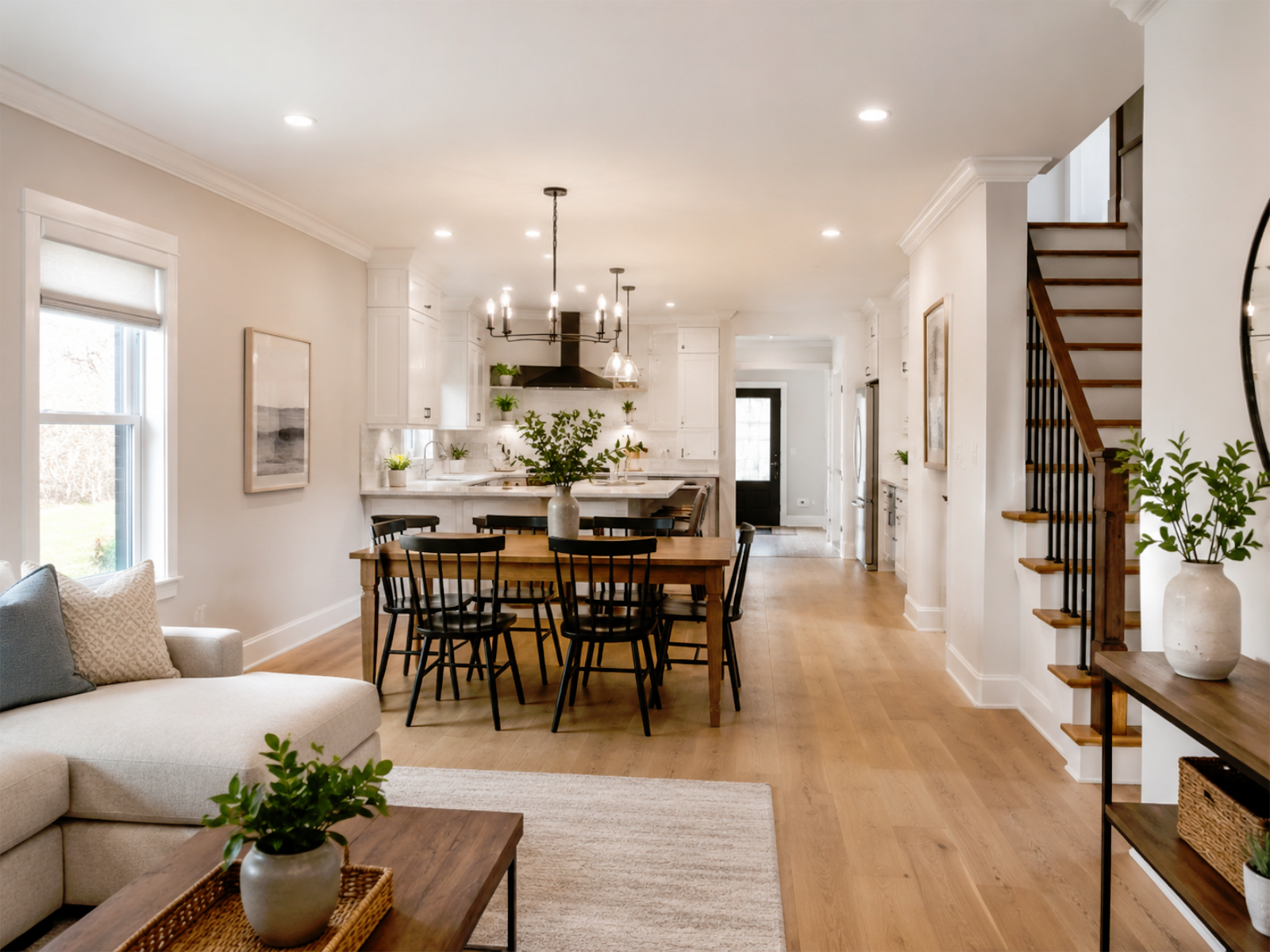 Full home renovation example showing coordinated finishes, layout updates, and multiple-room planning