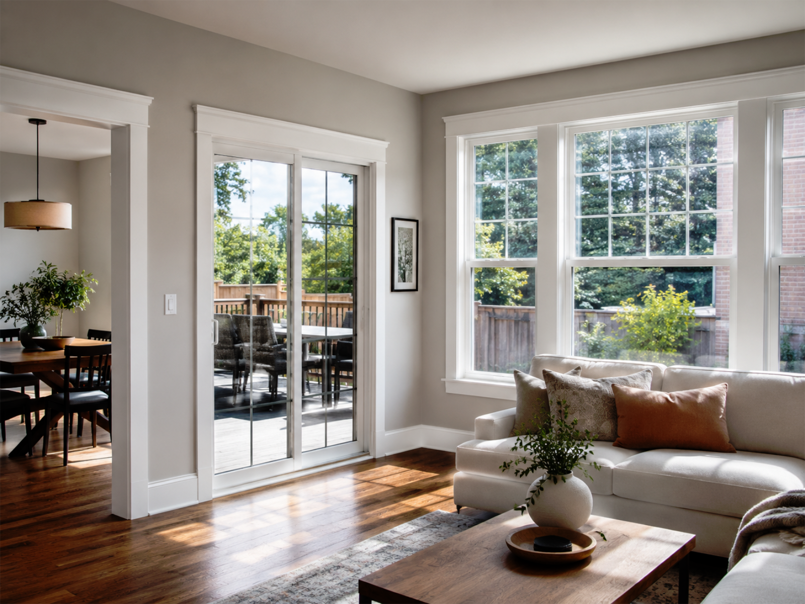 Windows and doors renovation example with trim, sealing, thresholds, comfort, and finish details